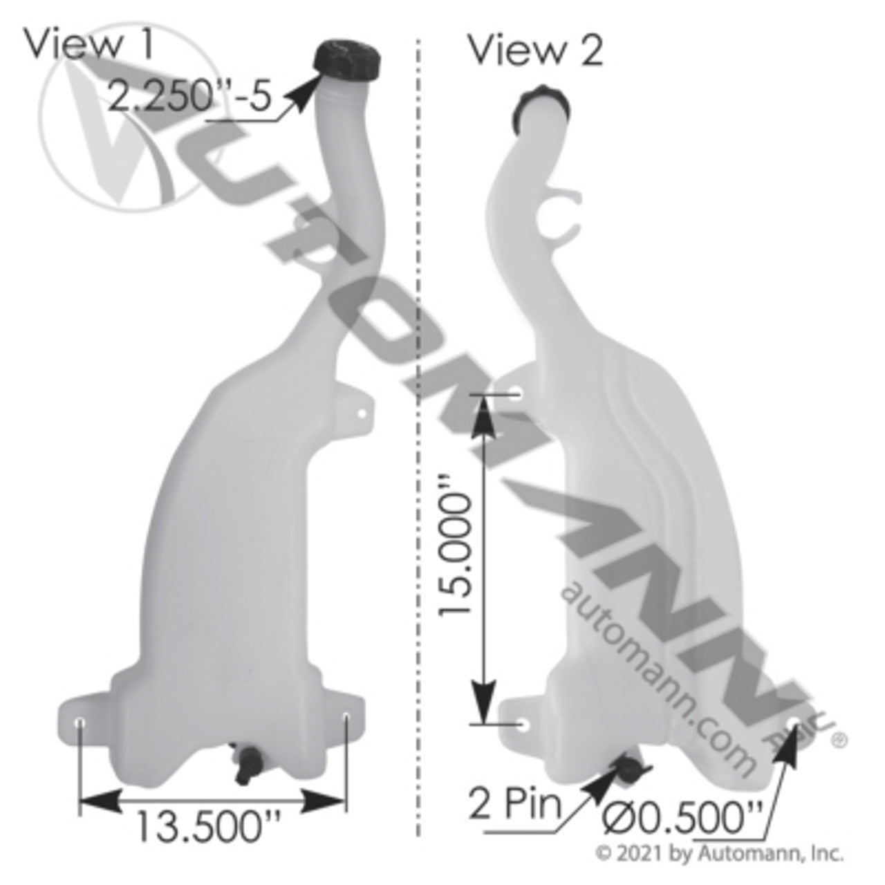 09.24009.24- Washer Fluid Reservoir for Freightliner 2018-