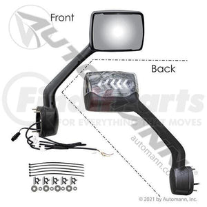 09.24026.24- Hood Mirror R/H Chrome w/signal for Paccar 2018+