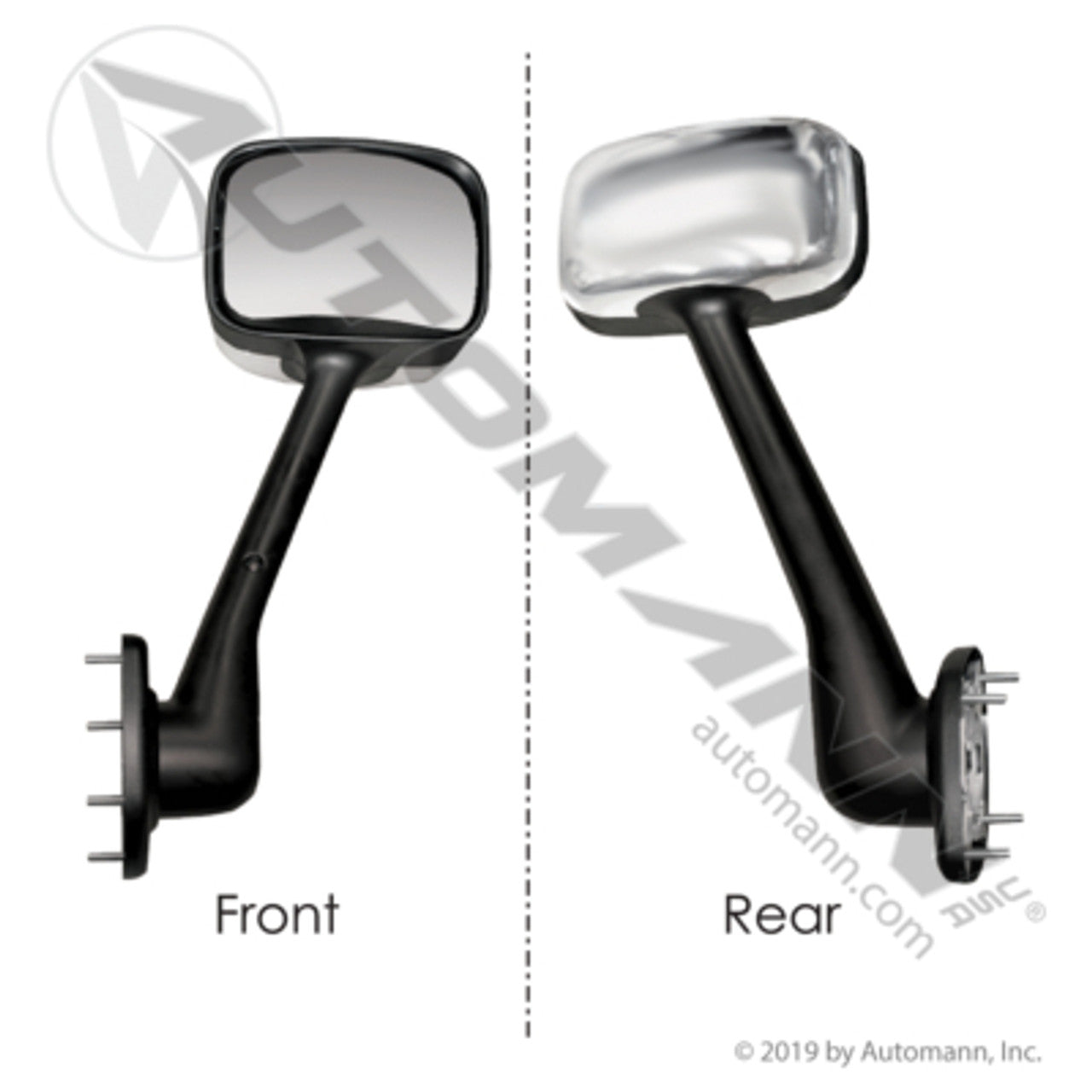 09.24018.24- Hood Mirror R/H Black for Freightliner 2018-