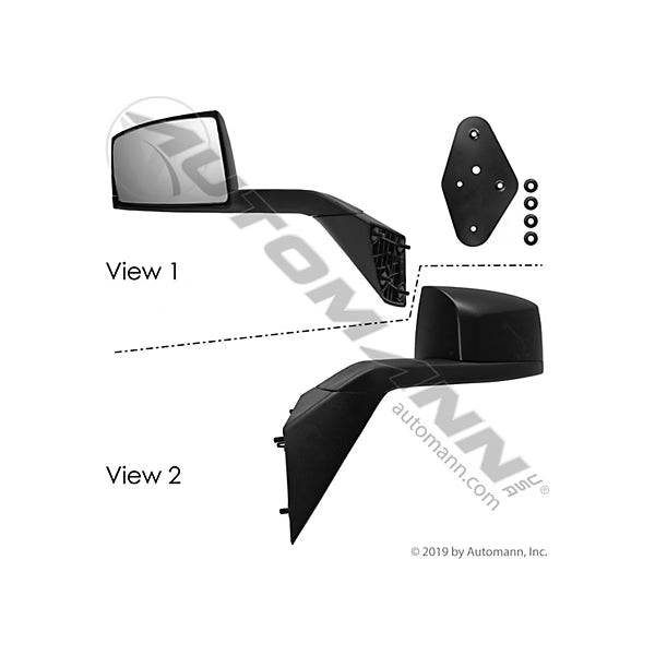 09.24023.24- Hood Mirror L/H Black for Volvo 2018-