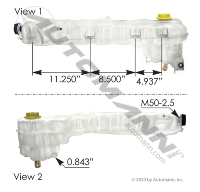 09.24007.24- Coolant Reservoir for Paccar 2022+