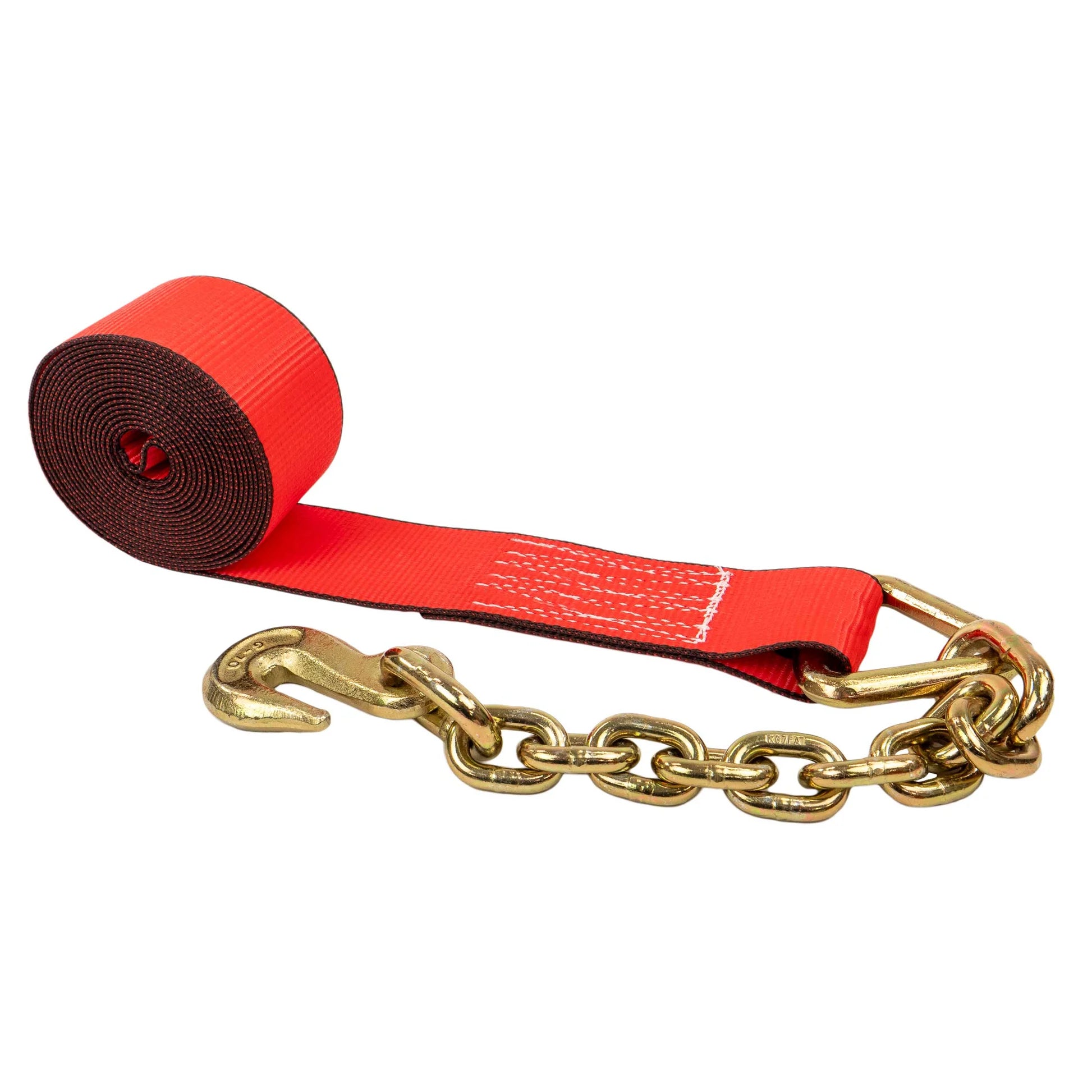 09.24310.24- 3” X 50’ WINCH STRAP WITH CHAIN ANCHOR
