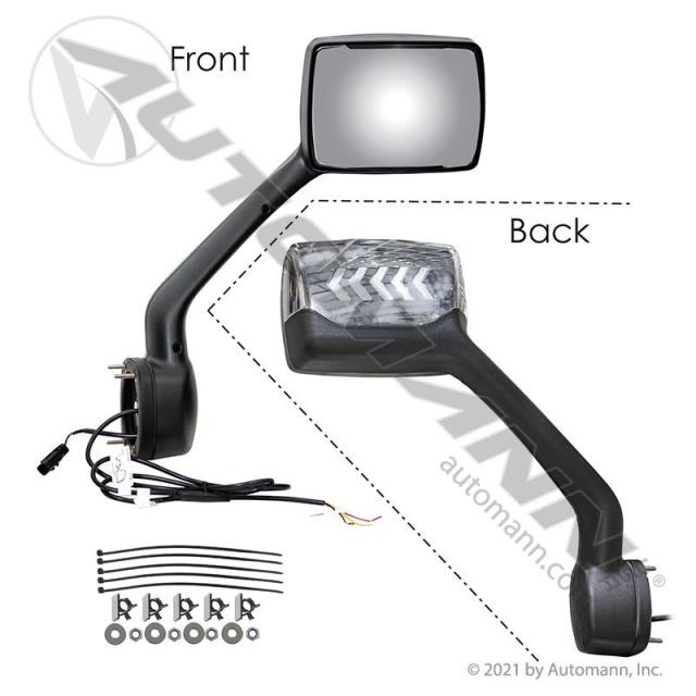 09.24020.24- Hood Mirror R/H Black for Paccar 2018+