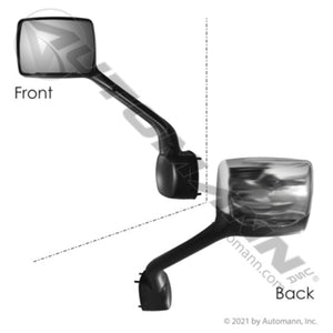 09.24022.24- Hood Mirror L/H Chrome for Freightliner 2018-