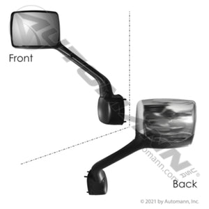 09.24019.24- Hood Mirror L/H Black for Paccar 2018+